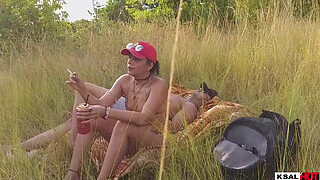 Ksal hot went on a trail, and they took advantage of it, fucked a lot at the heights, and everyone watching from above