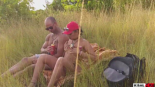 Ksal hot went on a trail, and they took advantage of it, fucked a lot at the heights, and everyone watching from above