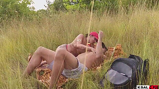 Ksal hot went on a trail, and they took advantage of it, fucked a lot at the heights, and everyone watching from above