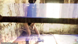 Hunter tormets slaves in the desert