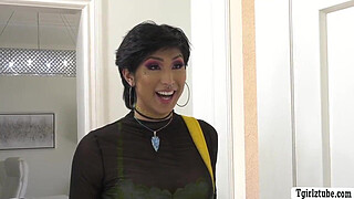 Stepdad spanks and fucks TS Stepdaughters asshole