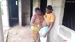 African Gift washed her pussy thoroughly before fucking the kings son outdoor