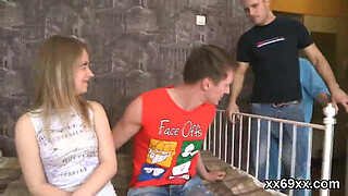 Dude assists with hymen physical and plowing of virgin teenie