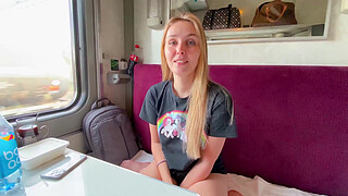 Married stepmother Alina Rai had sex on the train with a stranger