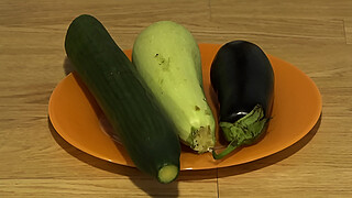 Organic anal masturbation with wide vegetables, extreme inserts in a juicy ass and a gaping hole.