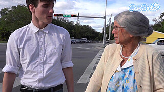 Horny Grandma Public Sex, Granny Squirts After Massive Orgasm From Helpful Stranger