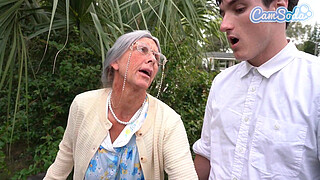 Horny Grandma Public Sex, Granny Squirts After Massive Orgasm From Helpful Stranger