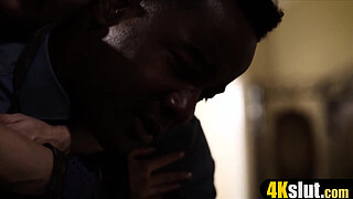 Petite Piper Perri gets impaled on a huge black dong