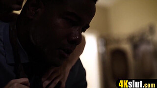 Petite Piper Perri gets impaled on a huge black dong