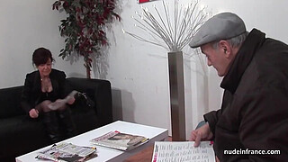 Amateur mature hard DP and facialized in 3way with Papy Voyeur