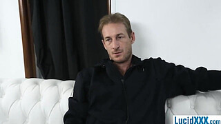 Persistent stepdaughter teen finally gets with her stepdad