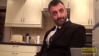 Hardfucked plumper fed with doms big cock and hot cum