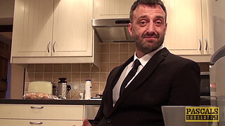 Hardfucked plumper fed with doms big cock and hot cum