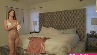 Tiny stepsister teen Little caught snooping in her stepparents room