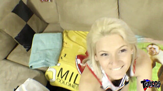 Tiny blonde white girl enjoys fucking big black cock for sport ft Hope Harper