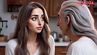 Mia - 2 - Teen virgin panties are wet thinking about her 40 years older Step-Grandpa and his big dick