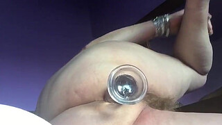 Grandma fucks her ass