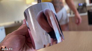 For Coffee She Needs Cream From The Ass. Stunning ANAL with Squirt