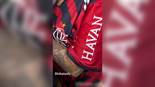 Dhihotwife and her cuckold invite a friend to watch the game at home.