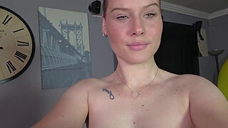 HOTWIFE taking a selfie video as she sucks my cock to send to her CUCK husband