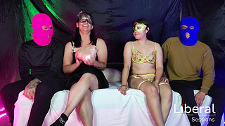 Real swinger couple swapping