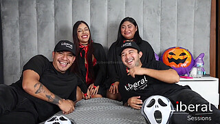 A foreplay before sharing their wives.