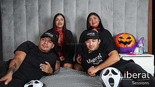 A foreplay before sharing their wives.