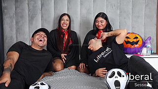 A foreplay before sharing their wives.