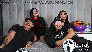 A foreplay before sharing their wives.