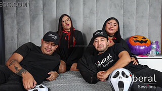 A foreplay before sharing their wives.