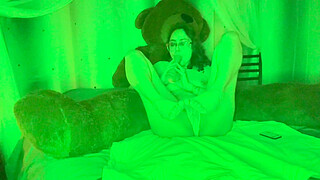 16 rossmex masturbates with his vibrator during a slumber party with his teddy bear, a hot Mexican woman for a video call with her teddy bear