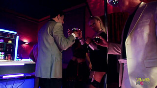 An outstanding brunette milf is horny so she joins a group orgy with her naughty blonde milf friends