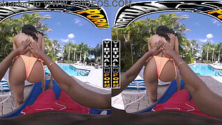 VIRTUAL PORN - Stunning Eden West Sizzles Under The Sun, Stripping Poolside For A Deep And Sensual Massage