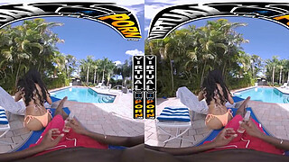 VIRTUAL PORN - Stunning Eden West Sizzles Under The Sun, Stripping Poolside For A Deep And Sensual Massage