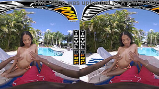 VIRTUAL PORN - Stunning Eden West Sizzles Under The Sun, Stripping Poolside For A Deep And Sensual Massage