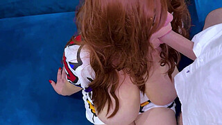 Hot stepmom stands on the balcony, then sucks off her stepson in the hall and gives her tight ass to anal