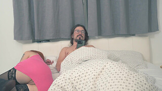 Step Sis and step Mom share my bed, double Anal spread!