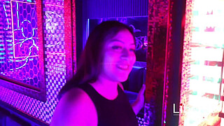 Porn actress gets fucked in a swinger bar