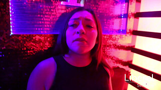 Porn actress gets fucked in a swinger bar