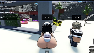 BEACH PARTY A YOUNG WOMAN LOSES A BET WITH A STRANGER AND GIVES HIM A TASTY BLOWJOB | ROBLOX