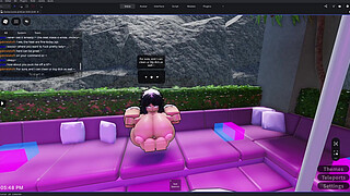 BEACH PARTY A YOUNG WOMAN LOSES A BET WITH A STRANGER AND GIVES HIM A TASTY BLOWJOB | ROBLOX