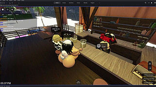 BEACH PARTY A YOUNG WOMAN LOSES A BET WITH A STRANGER AND GIVES HIM A TASTY BLOWJOB | ROBLOX