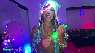 Khloe Kapri Gets Her Pussy Pounded In A Rave-Bunny Suit!