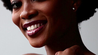 Sexy ebony MILF reveals stunning body during hot posing in sexy lingerie