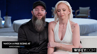 WIFEY Tight Blonde Hotwife Norah Nova Gets Filled Up By Massive BBC In Front Of Hubby