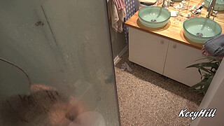 Busty Kecy in the shower