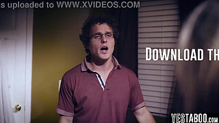 Sex addict busty teen stepsister convinces stepbro to pound her