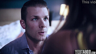 Sex addict busty teen stepsister convinces stepbro to pound her