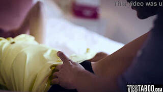 Sex addict busty teen stepsister convinces stepbro to pound her