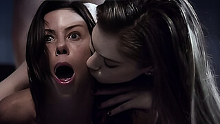 Big tits mature MILF patient has threesome with her young self